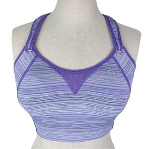 Brooks Rebound Racer Sports Bra sz 36D * Moving Comfort Purple Racerback Running